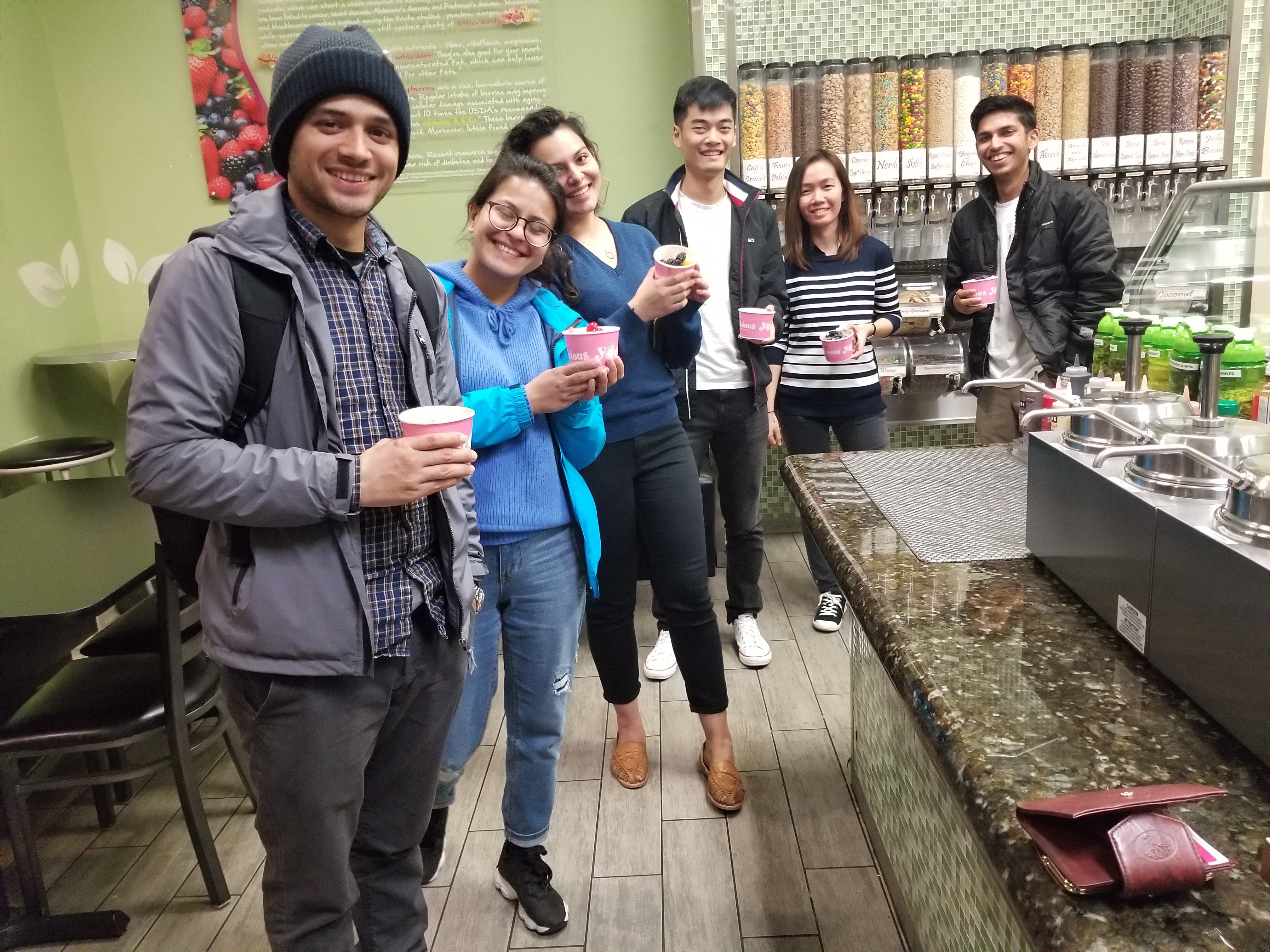 Enjoying frozen yogurt after the film festival