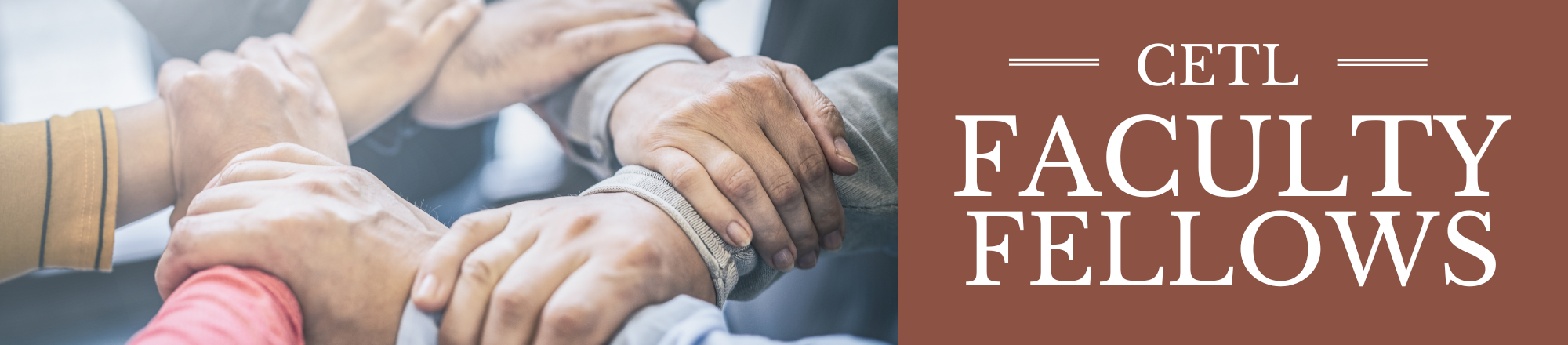 hands holding each other in a circle - CETL Faculty Fellows